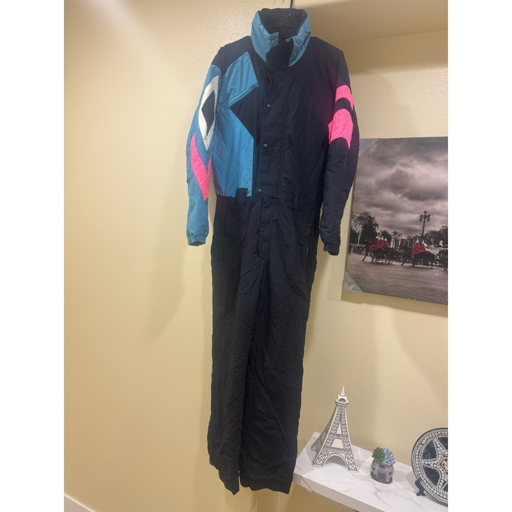 VTG Ossi Skiwear Men's Ski Snow Suit Full Length Jumpsuit Multicolor Size Medium